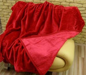 Luxusné deky z akrylu 160 x 210 cm červená Červená