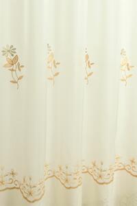 Záclona voálová, Debora kvety a ornament metráž, smotanová, 280 cm