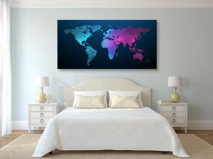 Obraz nočná mapa sveta