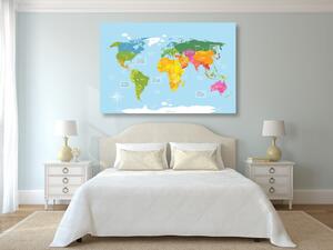 Obraz na korku výnimočná mapa sveta