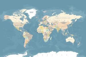 Obraz štýlová vintage mapa sveta - 60x40