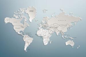 Obraz na korku mapa sveta v originálnom prevedení