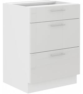 Šuplíková skrinka LAJLA - šírka 60 cm, biela