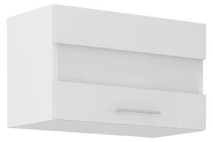 Horná kuchynská skrinka s presklením LAJLA - šírka 60 cm, biela