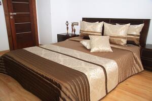 Luxusné hnedé prehozy na posteľ Hnedá