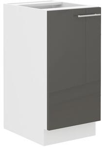 Dolná jednodverová skrinka LAJLA - šírka 40 cm, šedá / biela