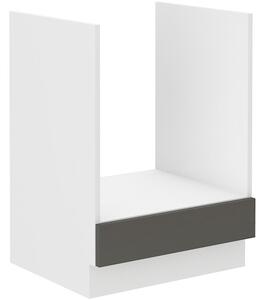 Sporáková skrinka LAJLA - šírka 60 cm, šedá / biela