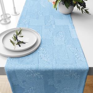 Ervi dekoračný behúň na stôl - Estella listy modrá