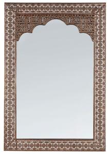 Nástenné zrkadlo medené kovové 60 x 90 cm ozdobný rám dekoratívny doplnok marocký štýl