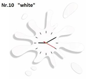 Moderné nástenné hodiny v tvare machule Oranžová