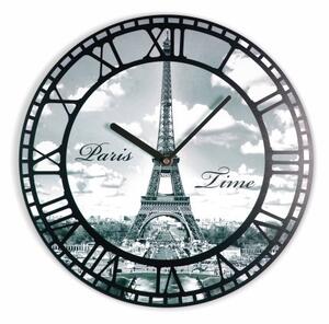 Eiffelová veža hodiny na stenu Sivá