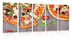 5-dielny obraz pizza