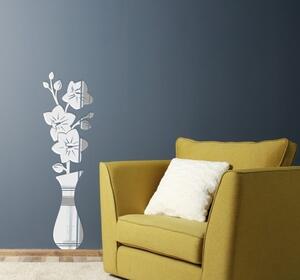 Ozdobné zrkadlá do obývacej izby v motíve vázy s kvetmi