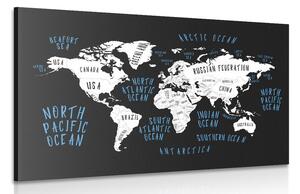 Obraz mapa sveta v modernom prevedení