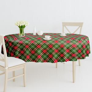 Ervi Teflónový obrus na stôl oválny Royal Lux - Vianočný tartan