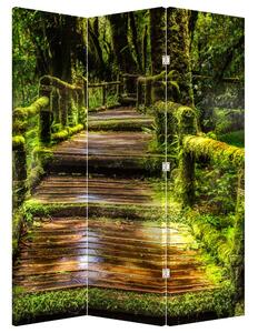 Paraván - Schody v dažďovom pralese (135x180 cm)