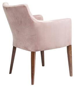 Mode stolička s podrúčkami ružovo fialový zamat