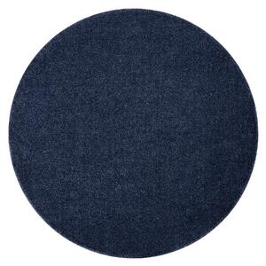 Okrúhly koberec SOFTY Jednofarebný, tmavomodrý
