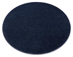 Okrúhly koberec SOFTY Jednofarebný, tmavomodrý