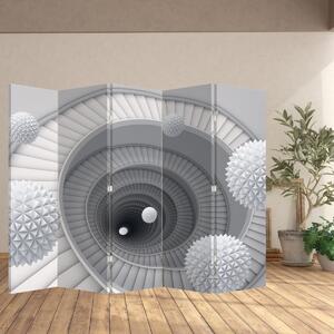 Paraván - 3D abstrakcie (210x170 cm)