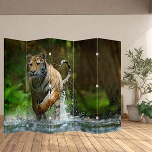 Paraván - Bežiaci tiger (210x170 cm)