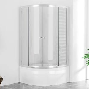 POINT SAP 100x80 Clear Asymetrický sprchovací kút s vysokou vaničkou, pravé prevedenie