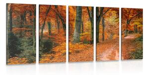 5-dielny obraz les v jesennom období
