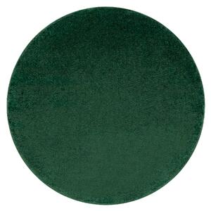 Okrúhly koberec SOFTY Jednofarebný, tmavozelený
