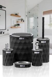 Kúpeľňová zostava Diamond čierna/chróm Luxusná kúpeľňová zostava Diamond pozostávajúca z 5 prvkov, čierna s chrómovou úpravou