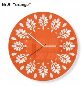 Dizajnové hodiny na stenu Oranžová