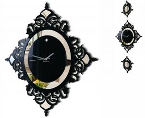 Orientálne nástenné hodiny čiernej farby Čierna