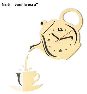 Kuchynské hodiny na stenu Vanilla-ecru