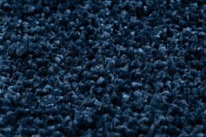 Okrúhly koberec BERBER 9000, tmavo-modrý, strapce, Maroko Shaggy