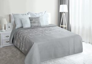 Luxusná prikrývka na posteľ sivej farby Sivá