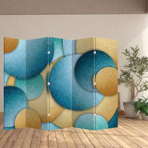 Paraván - Abstrakcia kruhy (210x170 cm)