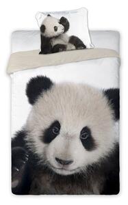 Kvalitné detské posteľné obliečky s motívom pandy Biela