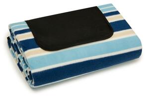 Pikniková deka s modrými pruhmi Modrá