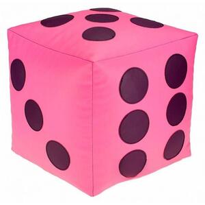 Detský taburet KOCKA 30 cm - ružová + fialová