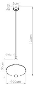 Sollux SL.1884 - Závesné svietidlo PELTA na lanku 1xGU10/10W/230V čierna/modrá
