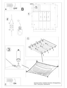 Sollux SL.0740 - LED stropné svietidlo LUNA 6xG13/8,5W/230V 140x140 cm biela