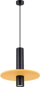 Sollux SL.1883 - Luster na lanku PELTA 1xGU10/10W/230V čierna/žltá