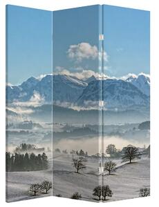 Paraván - Zasnežené hory (126x170 cm)