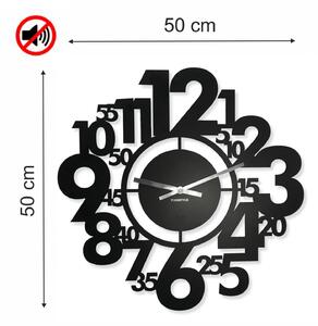 Designové hodiny na stenu moderné Čierna