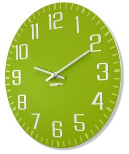 Štýlové nástenné hodiny moderné Zelená