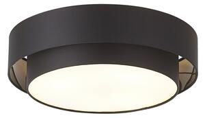 Moderné stropné svietidlo čierne 50cm 3-svetlé - Drum Duo