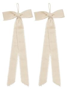 Vianočná ozdoba Bow Small Natural – set 2 ks