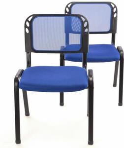 Garthen 38256 Sada stohovateľné kongresové stoličky 2 kusy - modrá
