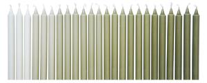 Sviečky Ombre Khaki – set 24 ks