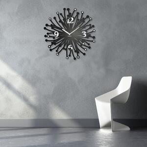 Moderné nástenné hodiny Čierna