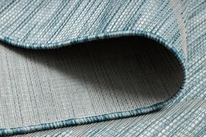 Šnúrkový koberec SIZAL PATIO 3075 Romby, plocho tkaný, modrý